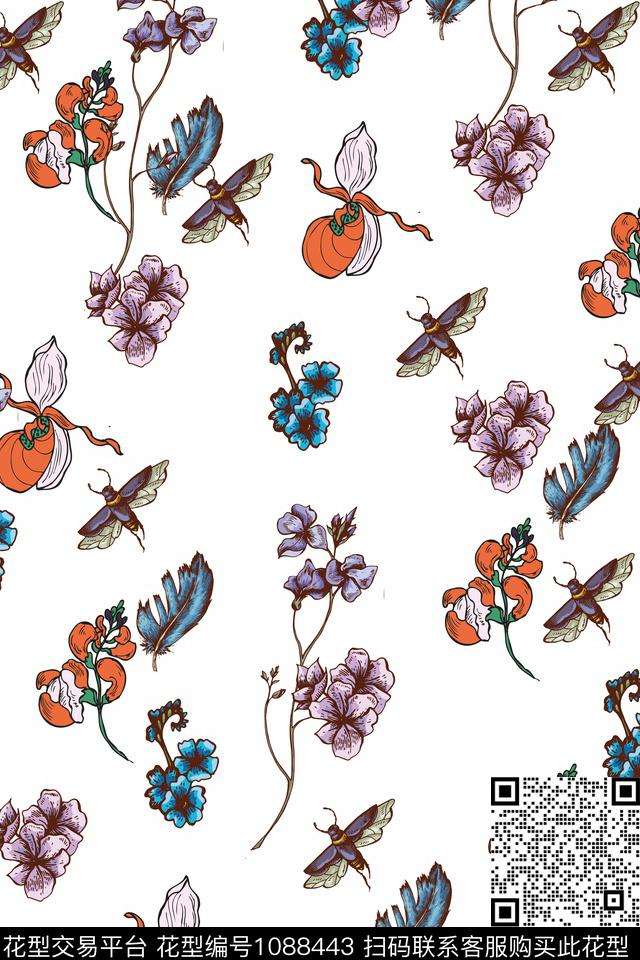 数码华亿平台小碎花复古数码印花华亿平台下载（图片编号: 1088443） - 瓦栏（Walan）