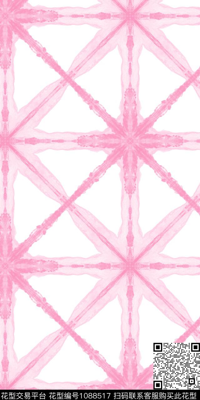 格子几何床品传统印花华亿平台下载（图片编号: 1088517） - 瓦栏（Walan）