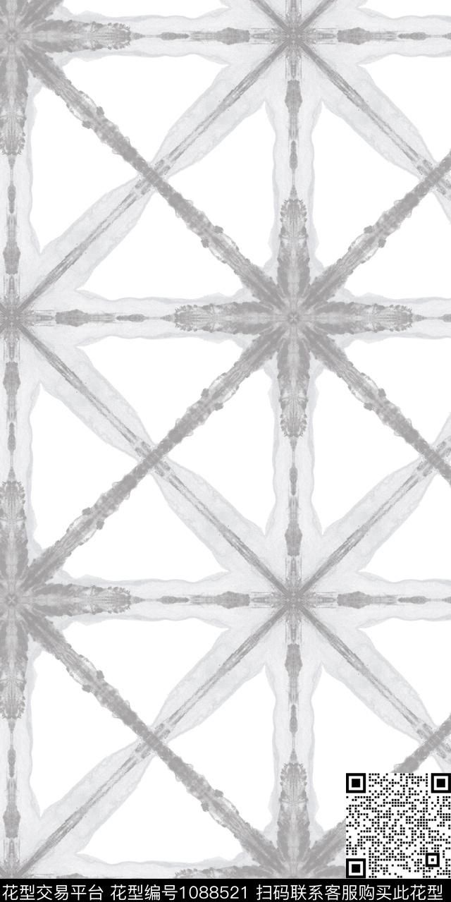 格子几何床品传统印花华亿平台下载（图片编号: 1088521） - 瓦栏（Walan）