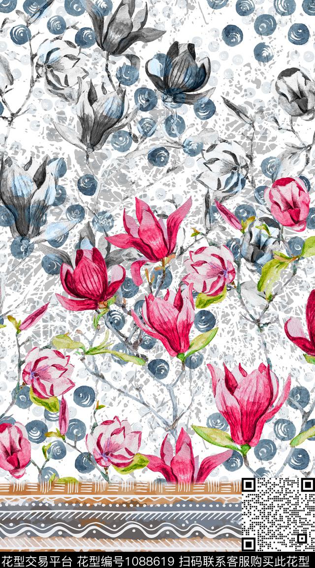 数码华亿平台定位花花卉数码印花华亿平台下载（图片编号: 1088619） - 瓦栏（Walan）