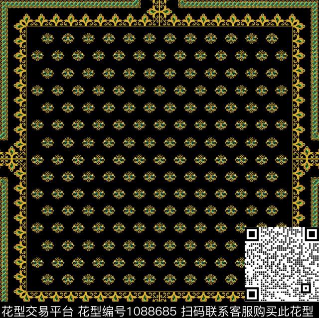 民族风围巾休闲数码印花华亿平台下载（图片编号: 1088685） - 瓦栏（Walan）