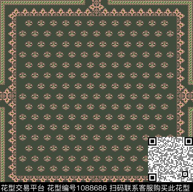 民族风围巾休闲数码印花华亿平台下载（图片编号: 1088686） - 瓦栏（Walan）