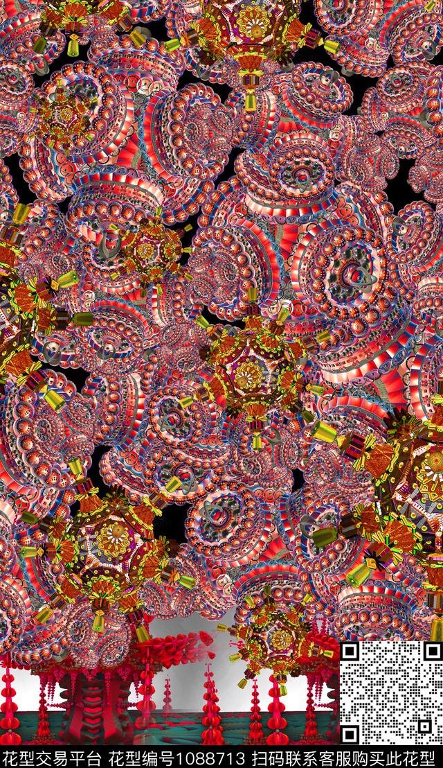 定位花肌理中老年数码印花华亿平台下载（图片编号: 1088713） - 瓦栏（Walan）