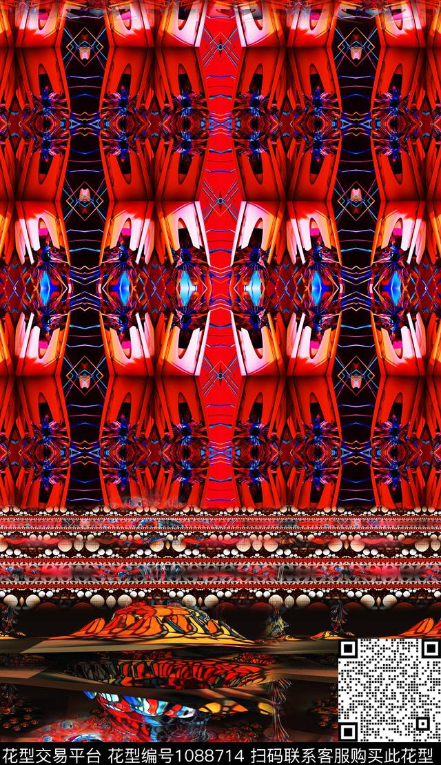 定位花肌理中老年数码印花华亿平台下载（图片编号: 1088714） - 瓦栏（Walan）