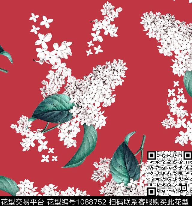 小碎花新品素雅数码印花华亿平台下载（图片编号: 1088752） - 瓦栏（Walan）