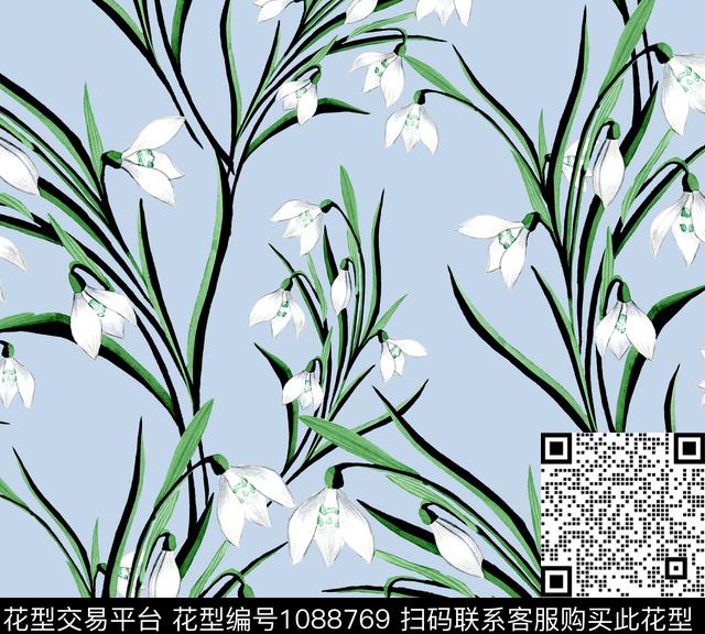 小碎花新品素雅数码印花华亿平台下载（图片编号: 1088769） - 瓦栏（Walan）