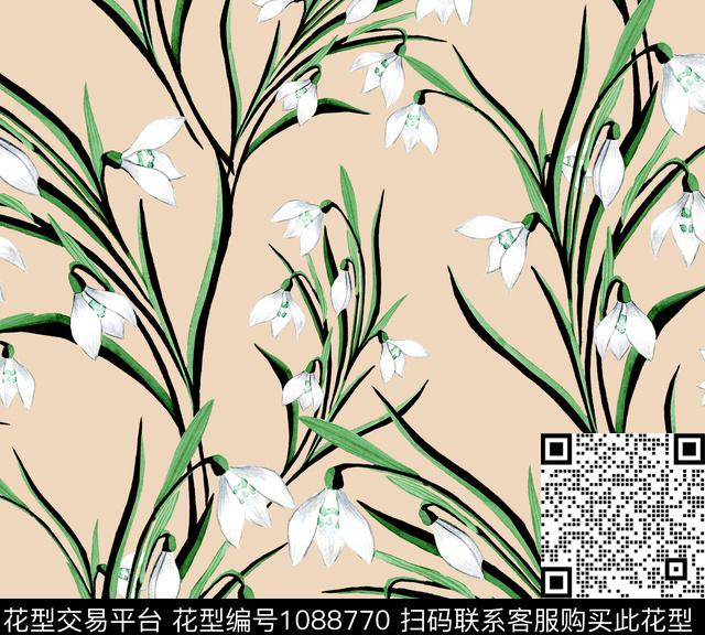 小碎花新品素雅数码印花华亿平台下载（图片编号: 1088770） - 瓦栏（Walan）