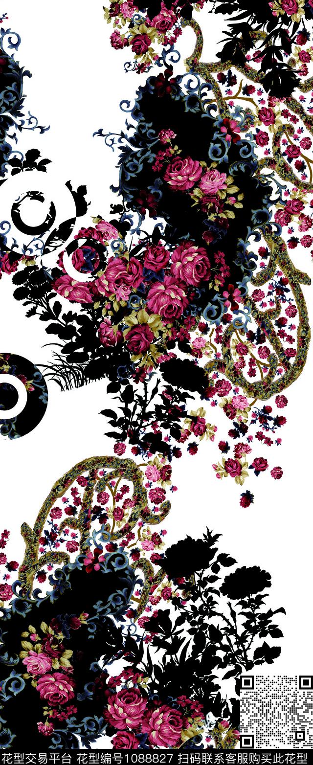 数码华亿平台女装大牌风数码印花华亿平台下载（图片编号: 1088827） - 瓦栏（Walan）