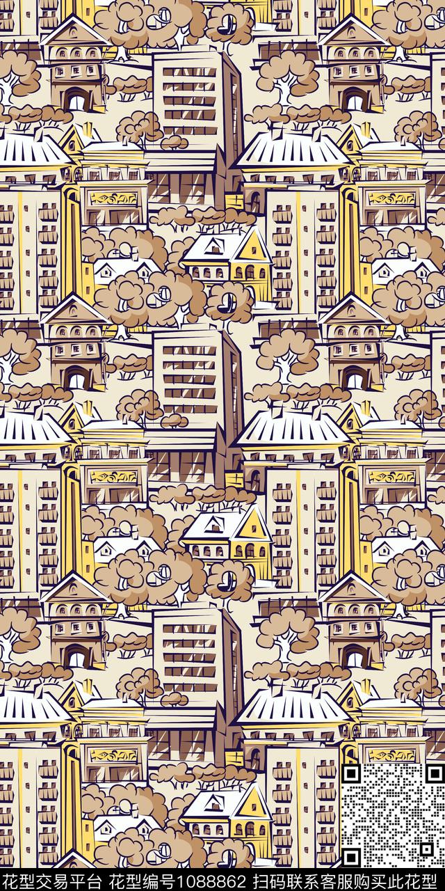 数码华亿平台抽象几何数码印花华亿平台下载（图片编号: 1088862） - 瓦栏（Walan）