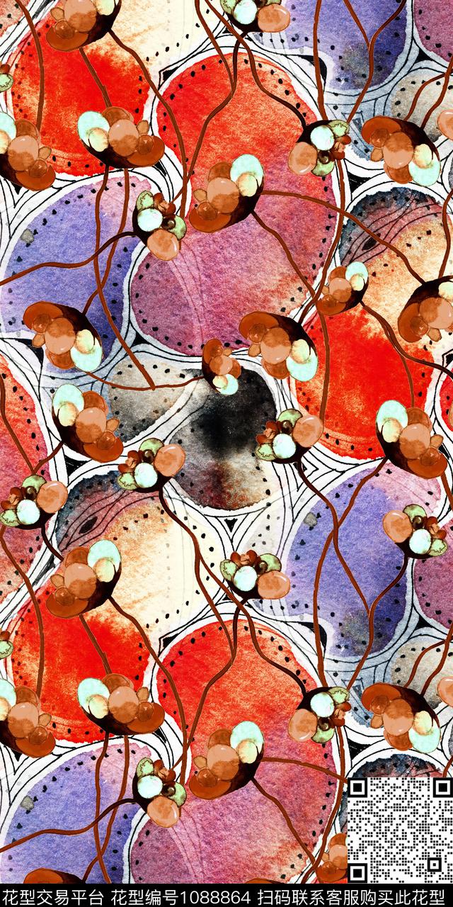 数码华亿平台抽象数码印花华亿平台下载（图片编号: 1088864） - 瓦栏（Walan）