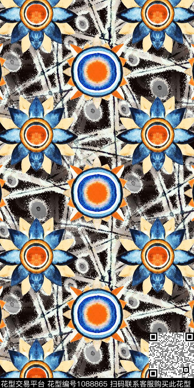 数码华亿平台几何数码印花华亿平台下载（图片编号: 1088865） - 瓦栏（Walan）