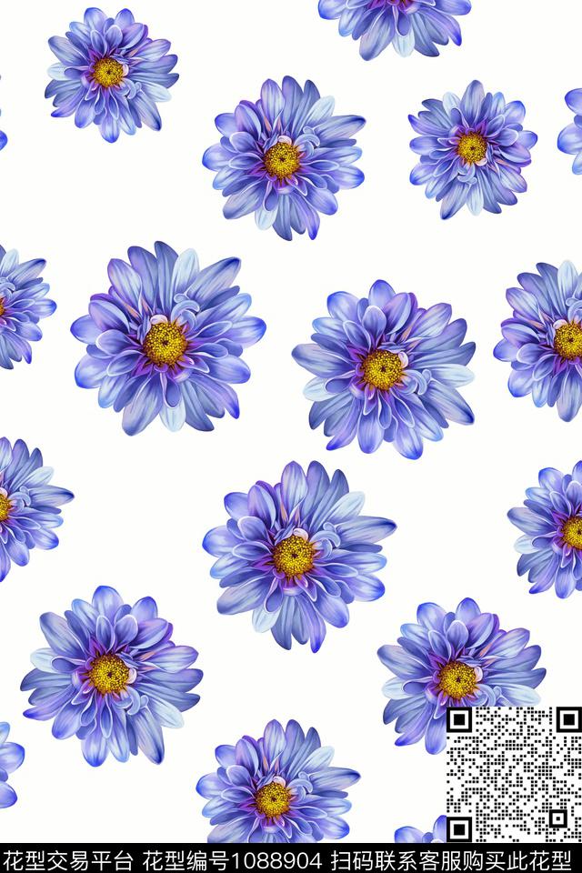 数码华亿平台黑底花卉民族风数码印花华亿平台下载（图片编号: 1088904） - 瓦栏（Walan）