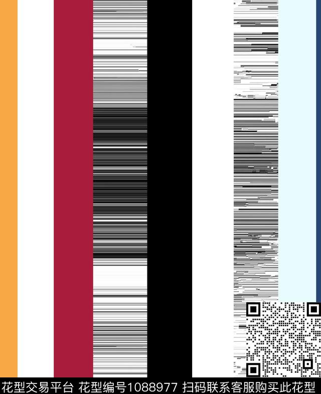几何条纹新品数码印花华亿平台下载（图片编号: 1088977） - 瓦栏（Walan）