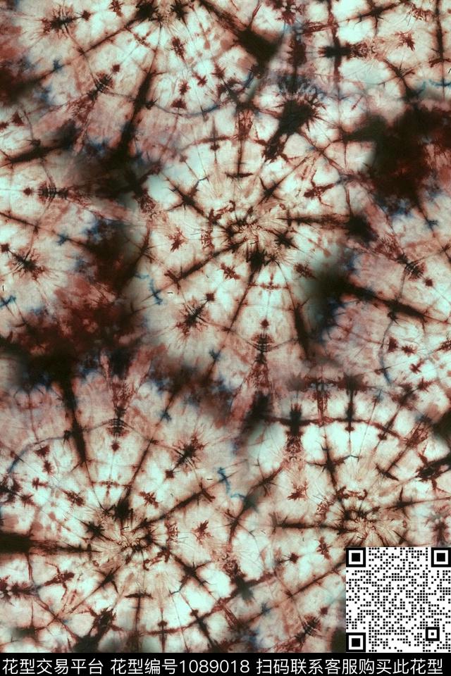 抽象蜡染民族风数码印花华亿平台下载（图片编号: 1089018） - 瓦栏（Walan）