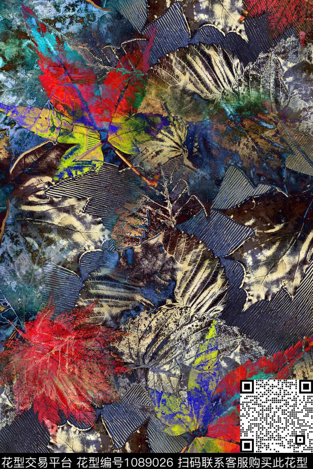 抽象几何纹理数码印花华亿平台下载（图片编号: 1089026） - 瓦栏（Walan）