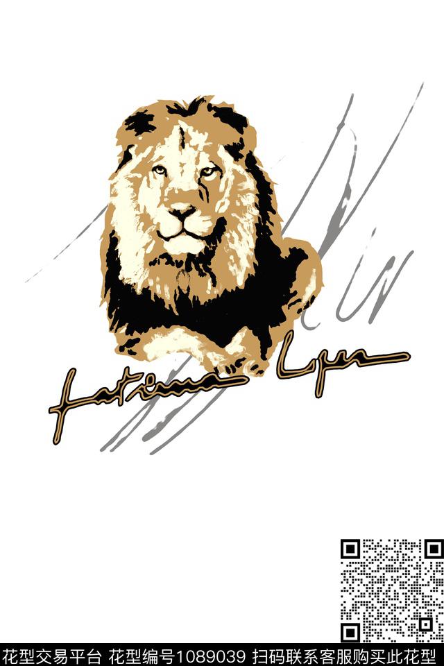 定位花男装狮子传统印花华亿平台下载（图片编号: 1089039） - 瓦栏（Walan）
