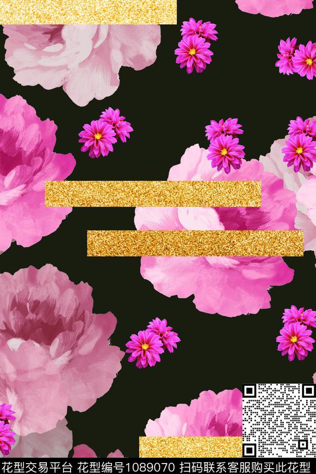 淑女数码华亿平台花卉数码印花华亿平台下载（图片编号: 1089070） - 瓦栏（Walan）