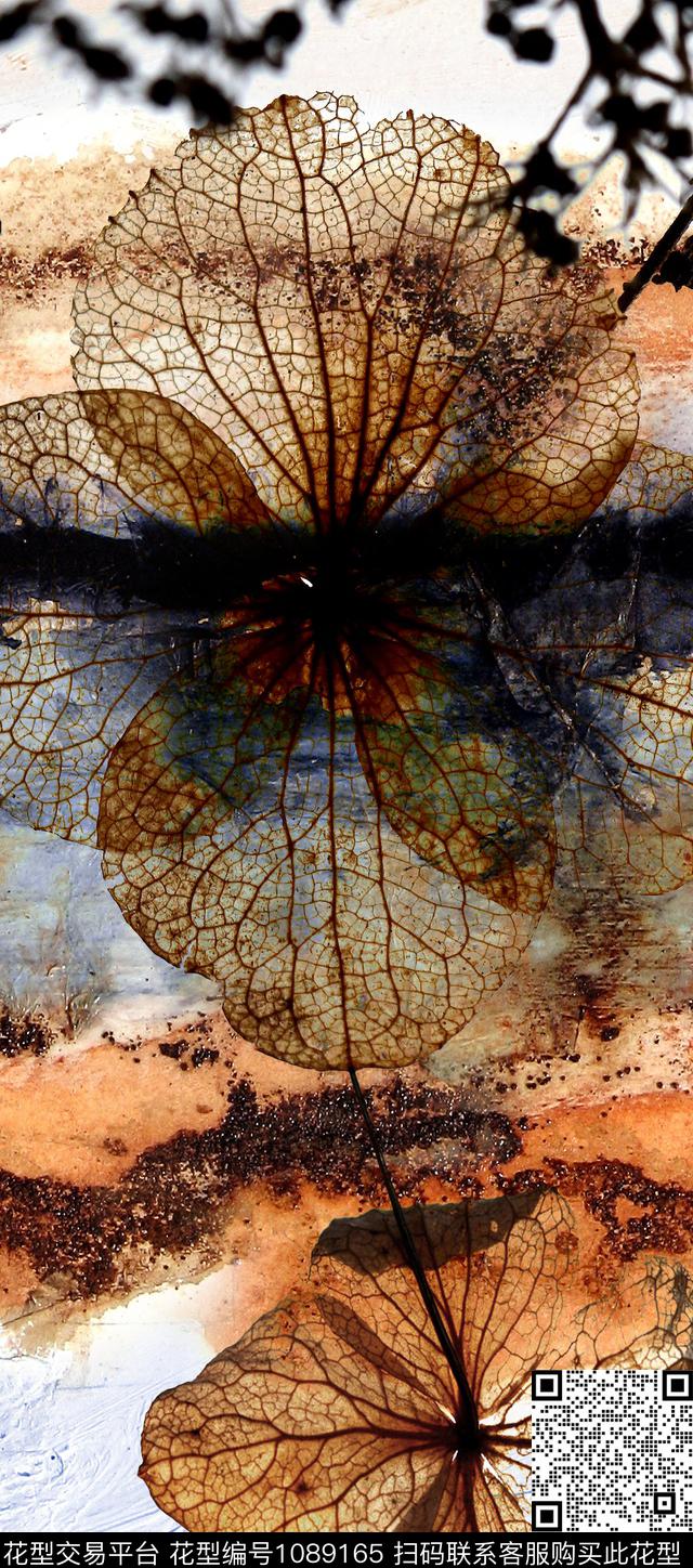 风景定位香云纱中国风数码印花华亿平台下载（图片编号: 1089165） - 瓦栏（Walan）