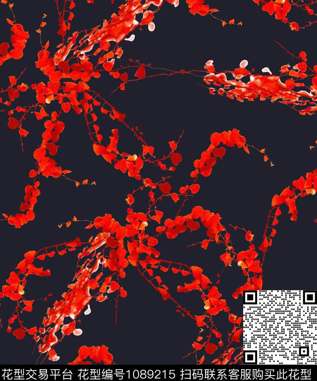 香云纱玫瑰花新品数码印花华亿平台下载（图片编号: 1089215） - 瓦栏（Walan）