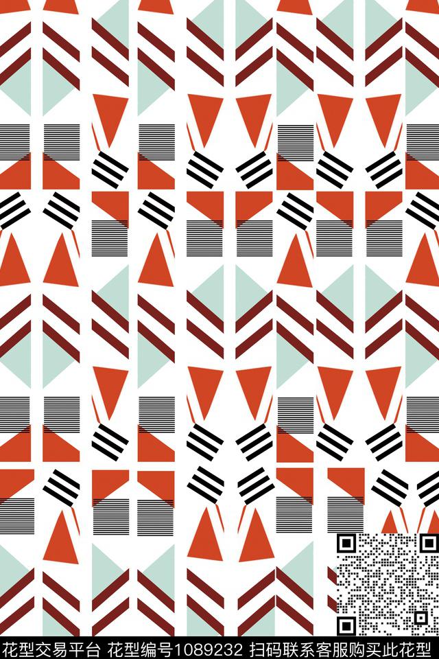 数码华亿平台几何大牌风数码印花华亿平台下载（图片编号: 1089232） - 瓦栏（Walan）