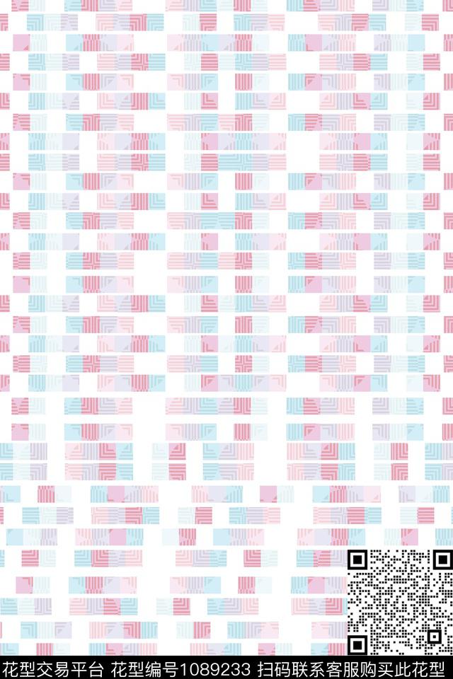 田园几何简约数码印花华亿平台下载（图片编号: 1089233） - 瓦栏（Walan）