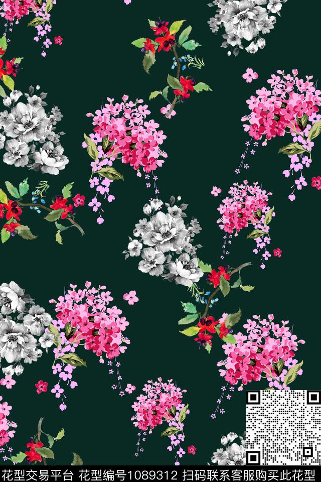 小碎花女装泳装数码印花华亿平台下载（图片编号: 1089312） - 瓦栏（Walan）