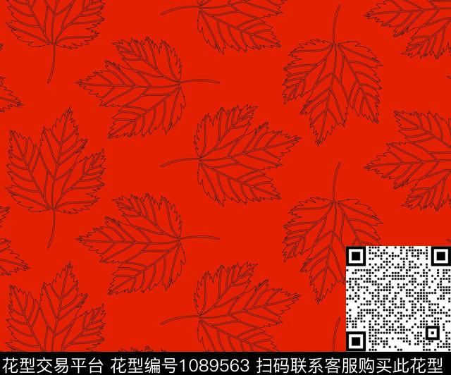 数码华亿平台枫叶植物数码印花华亿平台下载（图片编号: 1089563） - 瓦栏（Walan）