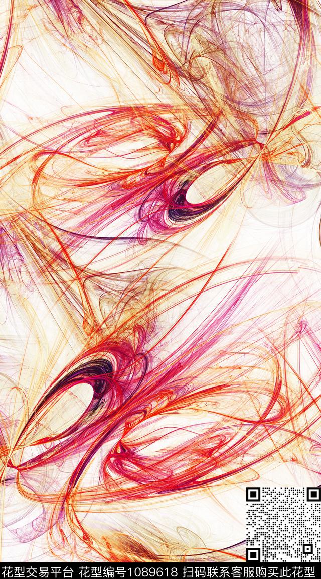 数码华亿平台定位花抽象数码印花华亿平台下载（图片编号: 1089618） - 瓦栏（Walan）