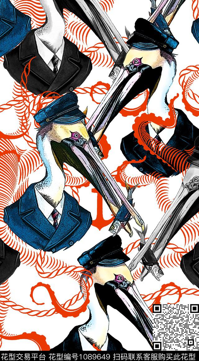 鸟创意航海数码印花华亿平台下载（图片编号: 1089649） - 瓦栏（Walan）