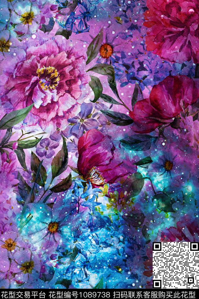 数码华亿平台定位花花卉数码印花华亿平台下载（图片编号: 1089738） - 瓦栏（Walan）