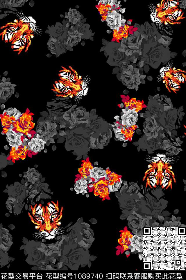 玫瑰花数码华亿平台花卉数码印花华亿平台下载（图片编号: 1089740） - 瓦栏（Walan）