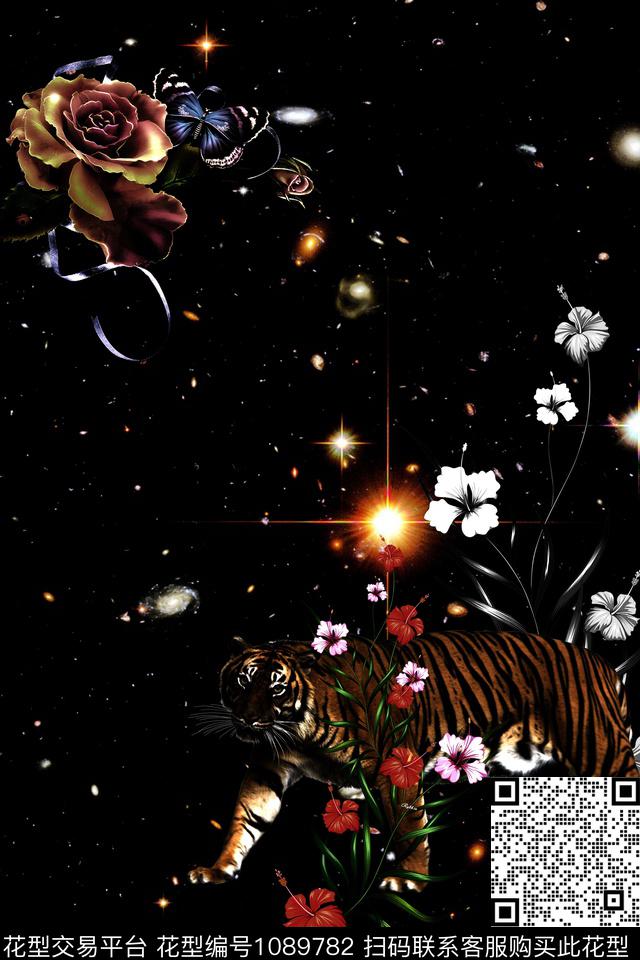 卡通男装花卉数码印花华亿平台下载（图片编号: 1089782） - 瓦栏（Walan）