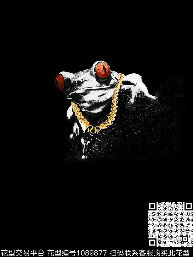 胸前独幅男装动物数码印花华亿平台下载（图片编号: 1089877） - 瓦栏（Walan）