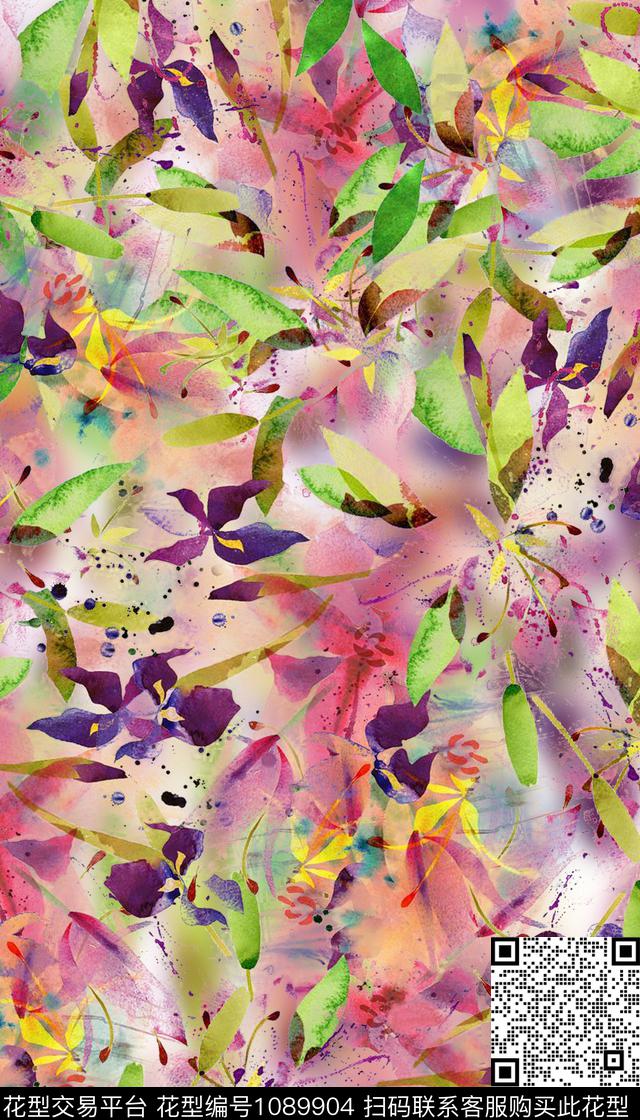 民族风卡通花卉数码印花华亿平台下载（图片编号: 1089904） - 瓦栏（Walan）