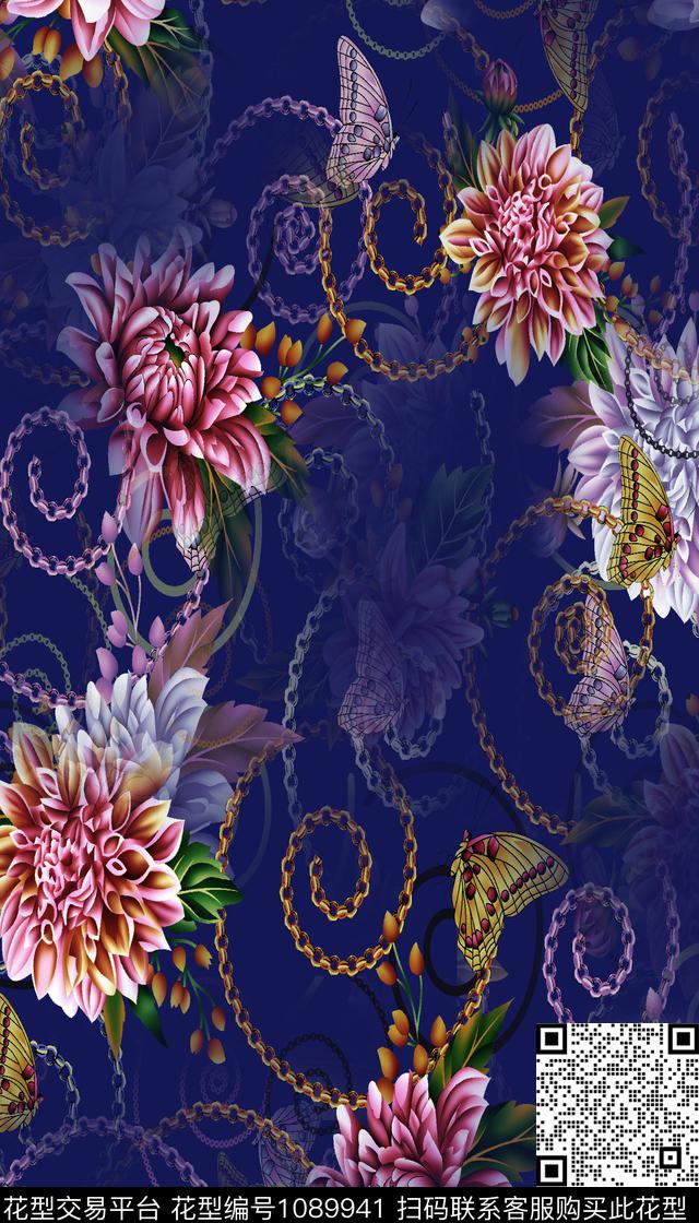 民族风卡通花卉数码印花华亿平台下载（图片编号: 1089941） - 瓦栏（Walan）