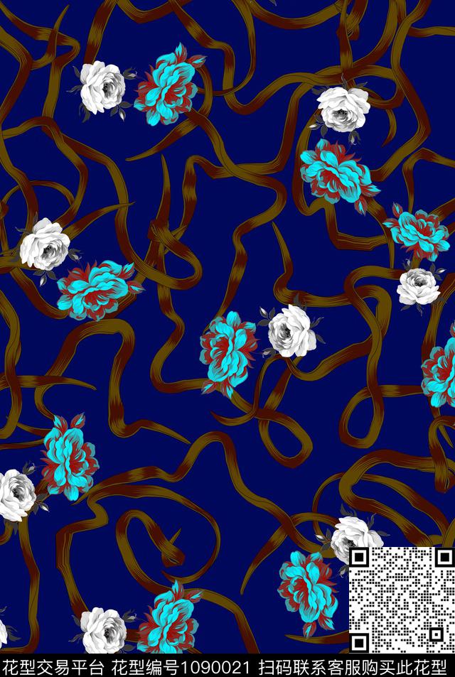 鲜花数码华亿平台玫瑰花数码印花华亿平台下载（图片编号: 1090021） - 瓦栏（Walan）