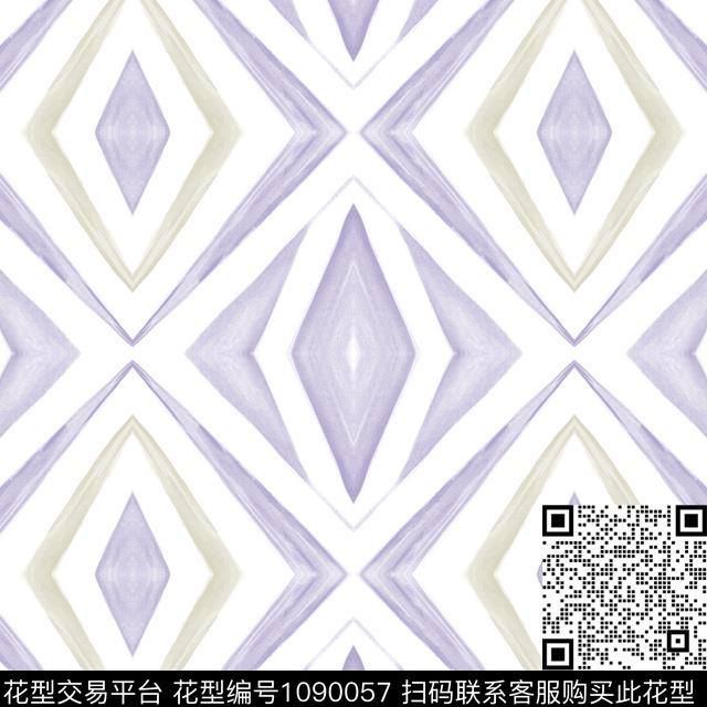 格子几何简约传统印花华亿平台下载（图片编号: 1090057） - 瓦栏（Walan）