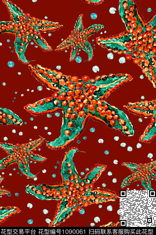 女装海星热带华亿平台数码印花华亿平台下载（图片编号: 1090061） - 瓦栏（Walan）