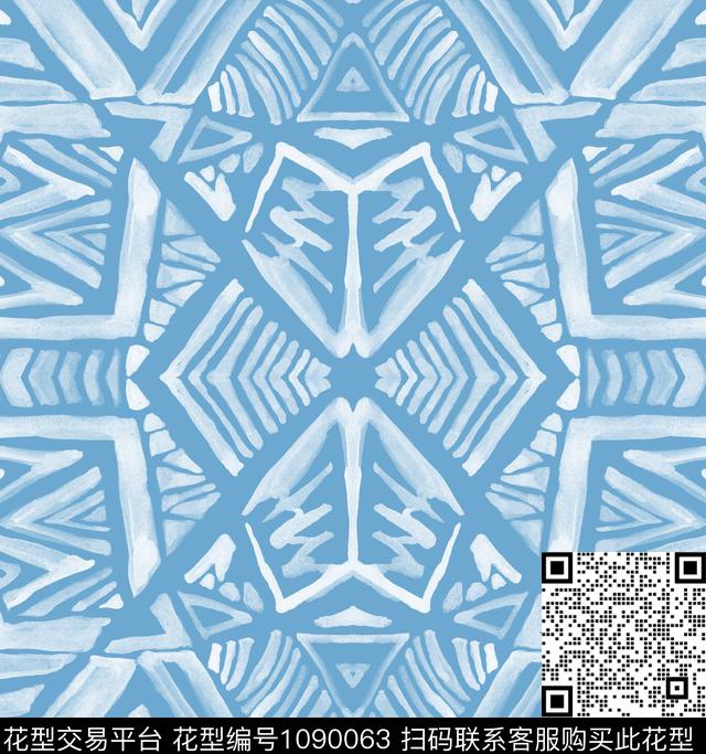 几何复古墙纸传统印花华亿平台下载（图片编号: 1090063） - 瓦栏（Walan）