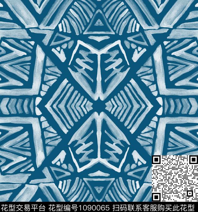 几何复古墙纸传统印花华亿平台下载（图片编号: 1090065） - 瓦栏（Walan）