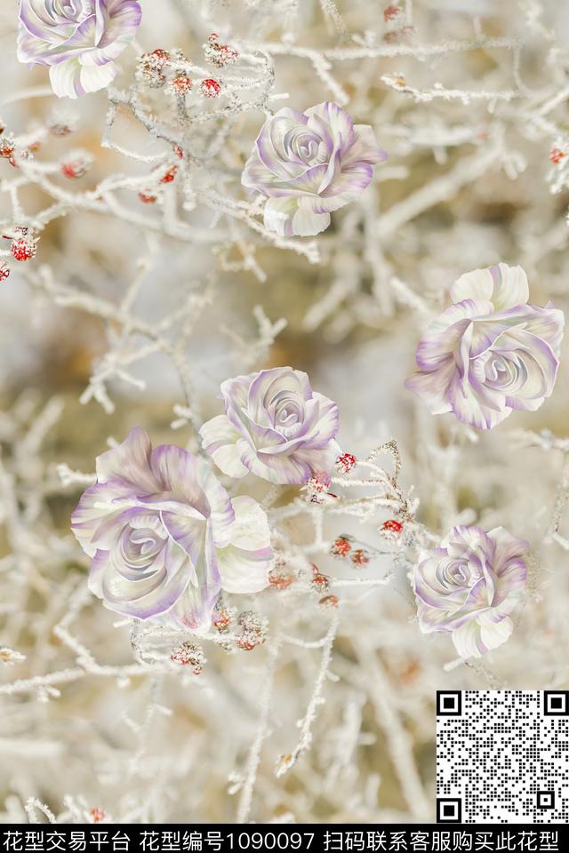 数码华亿平台花卉女装数码印花华亿平台下载（图片编号: 1090097） - 瓦栏（Walan）