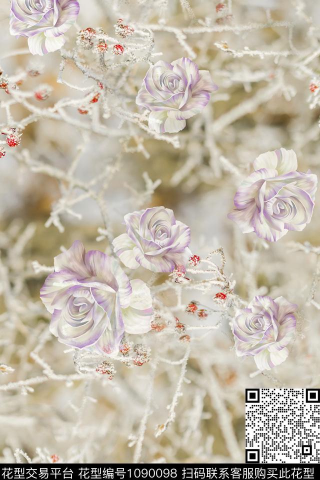 数码华亿平台花卉女装数码印花华亿平台下载（图片编号: 1090098） - 瓦栏（Walan）