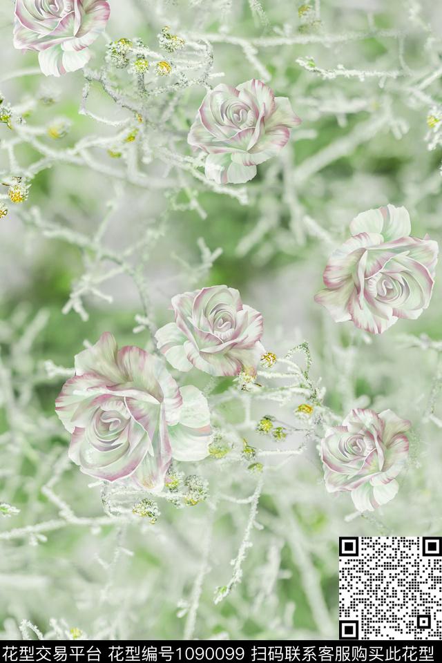 数码华亿平台花卉女装数码印花华亿平台下载（图片编号: 1090099） - 瓦栏（Walan）