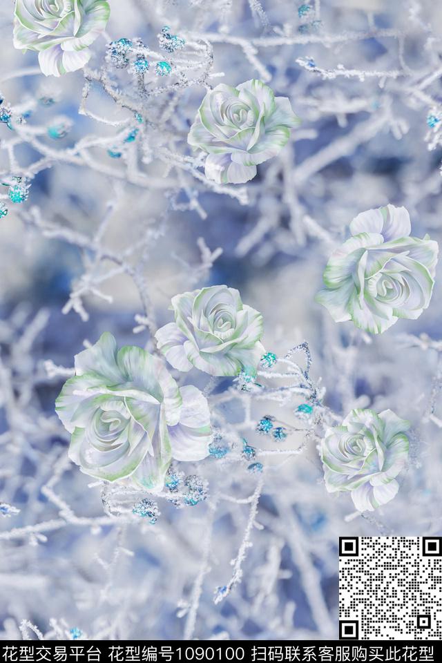 数码华亿平台花卉女装数码印花华亿平台下载（图片编号: 1090100） - 瓦栏（Walan）