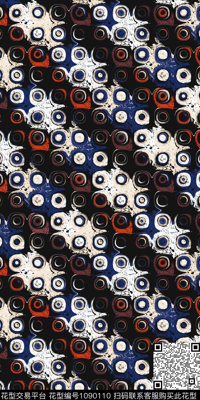 数码华亿平台抽象几何数码印花华亿平台下载（图片编号: 1090110） - 瓦栏（Walan）