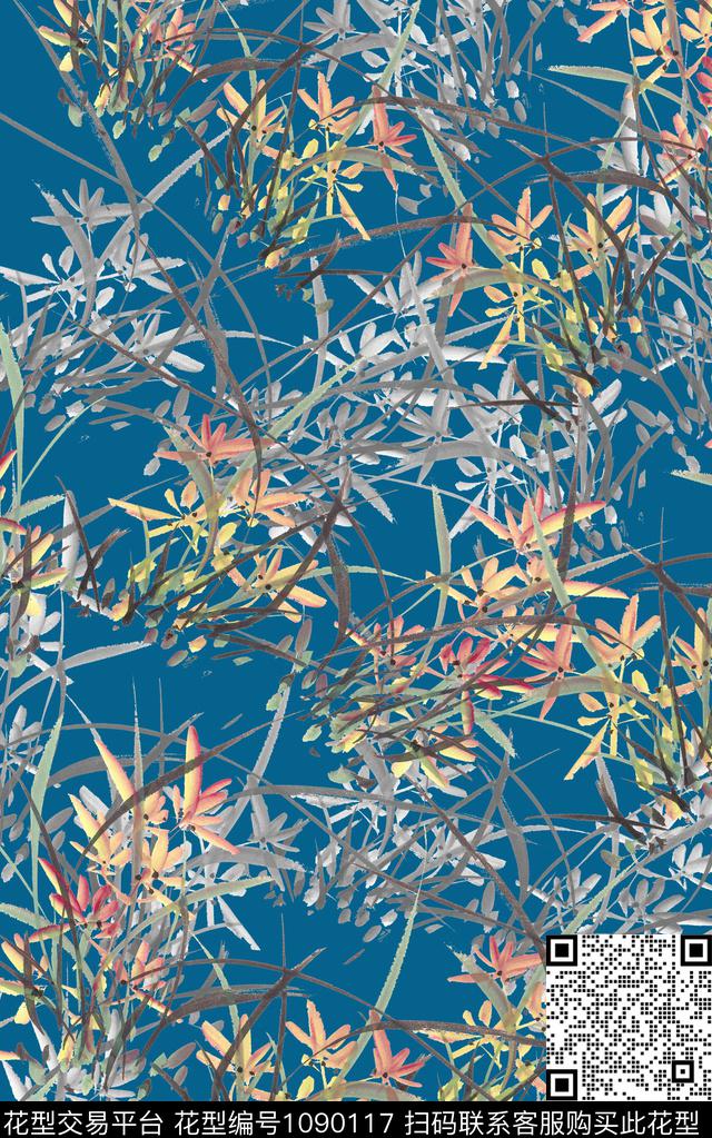 数码华亿平台花卉满版散花数码印花华亿平台下载（图片编号: 1090117） - 瓦栏（Walan）