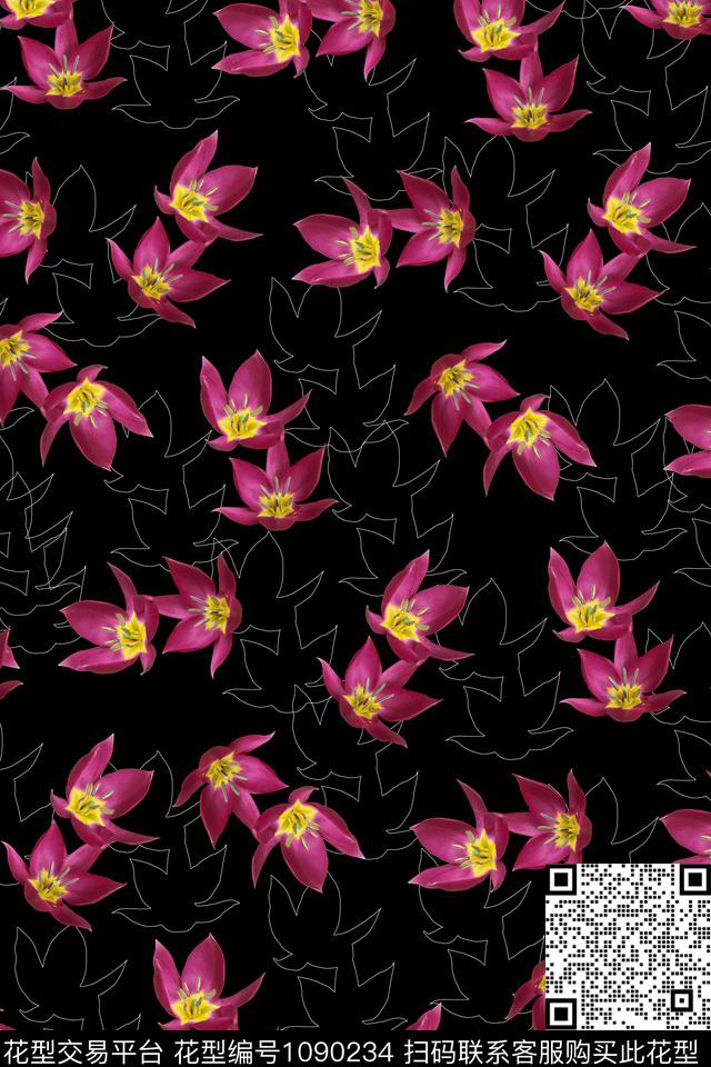 数码华亿平台定位花花卉数码印花华亿平台下载（图片编号: 1090234） - 瓦栏（Walan）