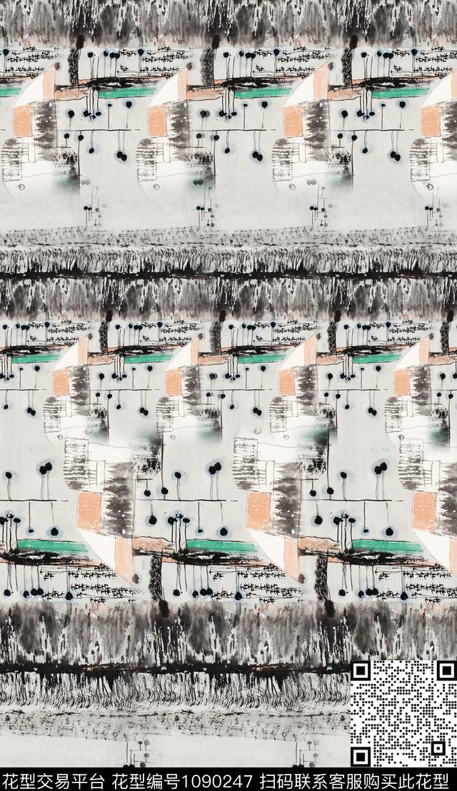 数码华亿平台抽象数码印花华亿平台下载（图片编号: 1090247） - 瓦栏（Walan）