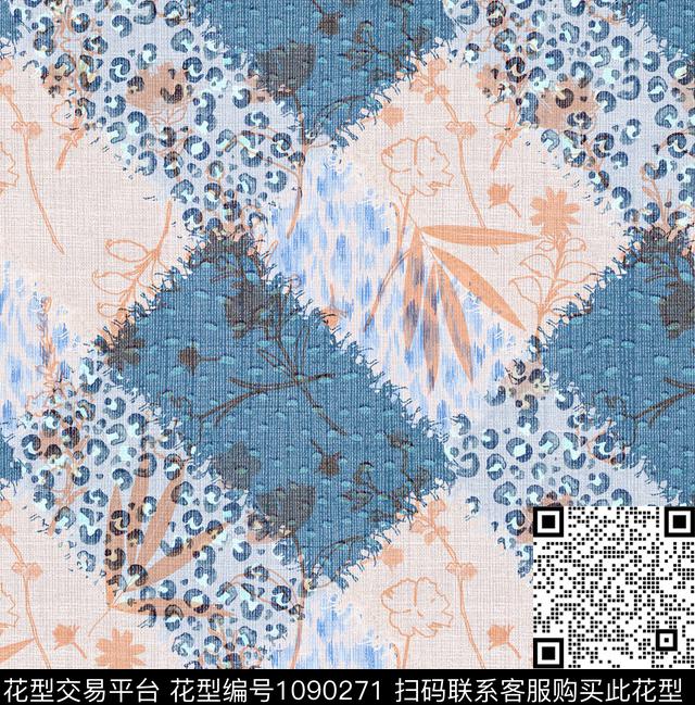 数码华亿平台格子女装数码印花华亿平台下载（图片编号: 1090271） - 瓦栏（Walan）