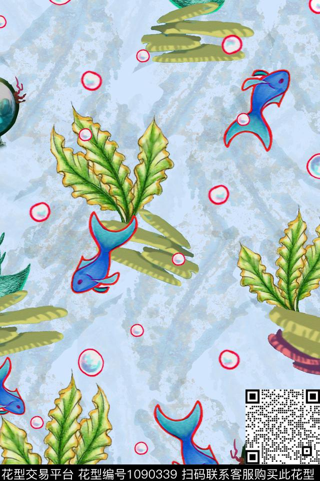 数码华亿平台水草鱼数码印花华亿平台下载（图片编号: 1090339） - 瓦栏（Walan）